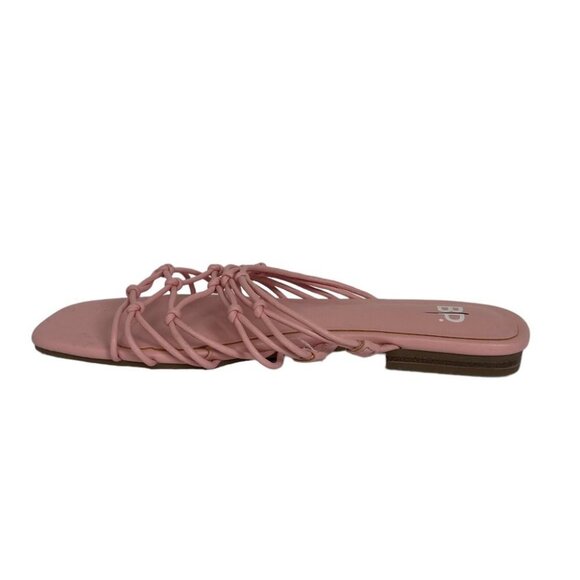 Nordstrom BP Pink Strappy Slides Sandals Size 5.5 Knotted Straps Piper Strappy - Picture 7 of 11